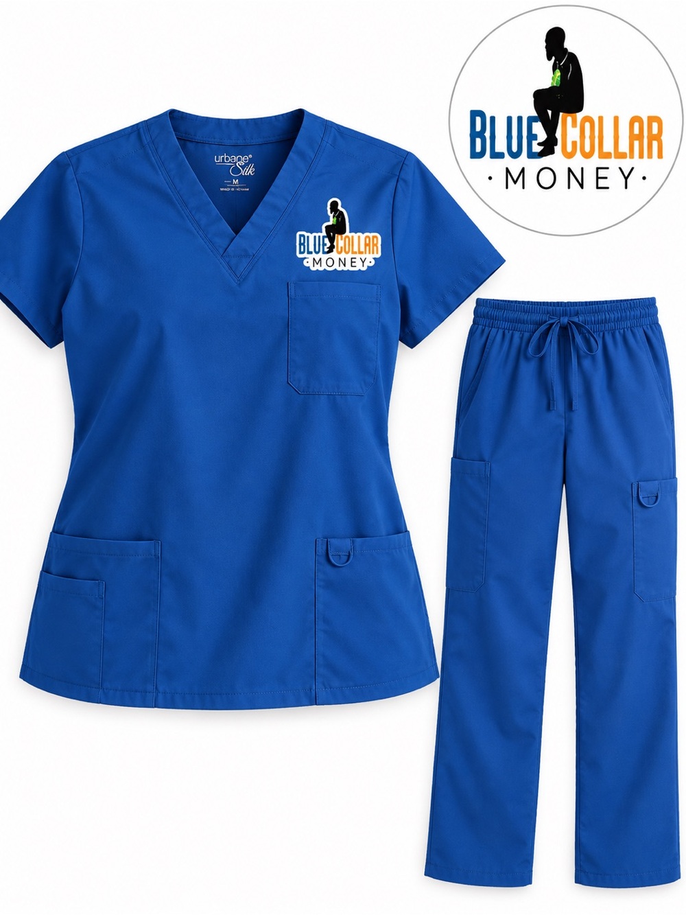 Women's Straight-Leg Scrub Pants - Royal Blue